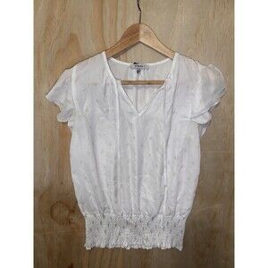 Reese Chiffon Type White Blouse Women’s Size Small